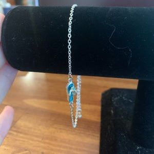 Silver flip flop bracelet